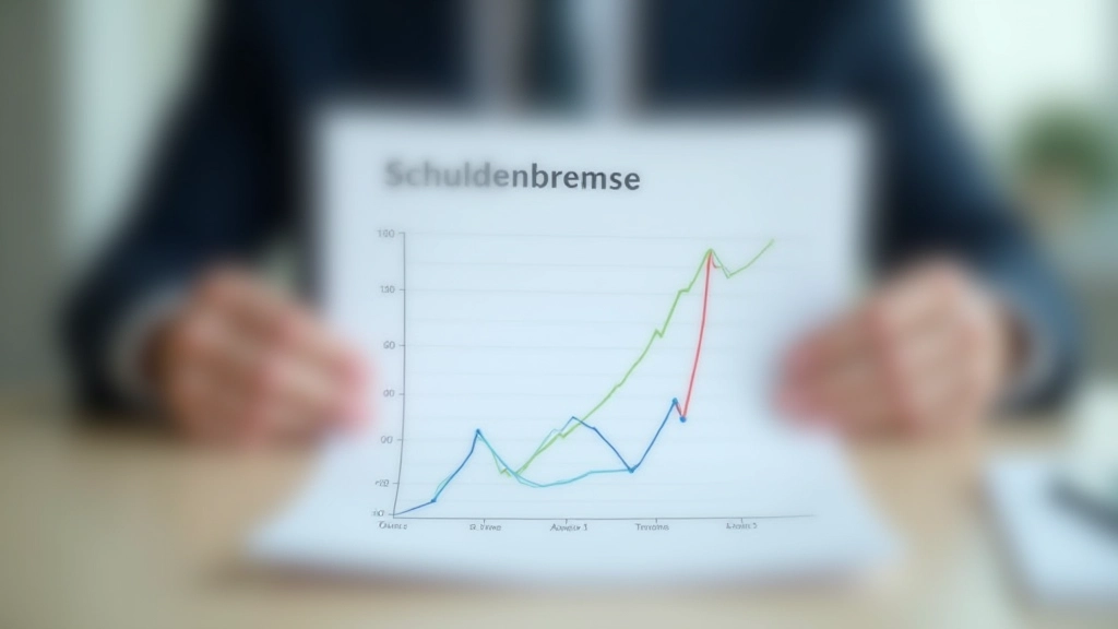 Schuldenbremse-Konzept mit Visualisierung von Schuldenabbau und Limits