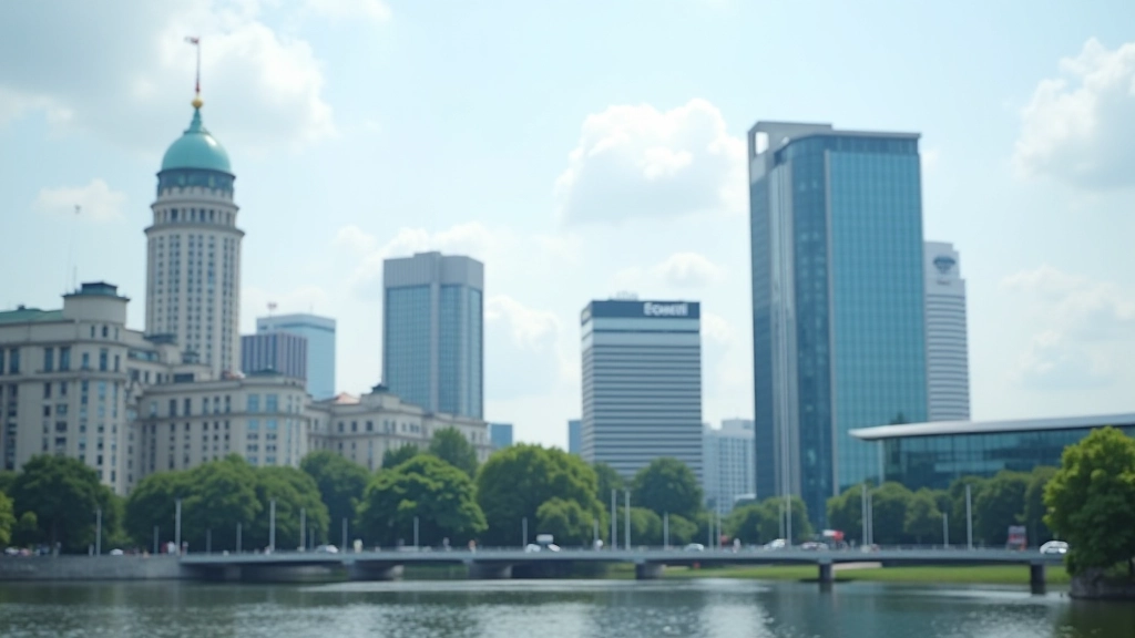 Deutsches Regierungsgebäude mit modernem Design und Berlin Skyline im Hintergrund
