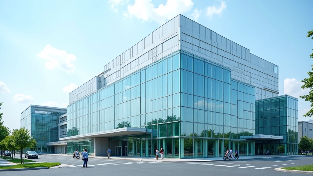 Regierungsgebäude und Parlamentskuppel mit modernem Architekturstil