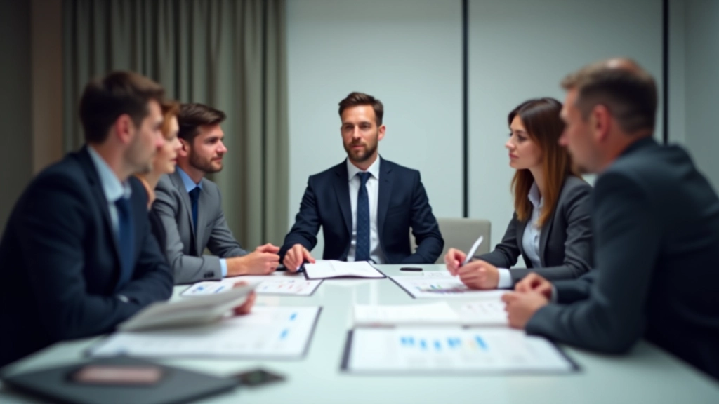 Team-Besprechung zu Finanzstrategien